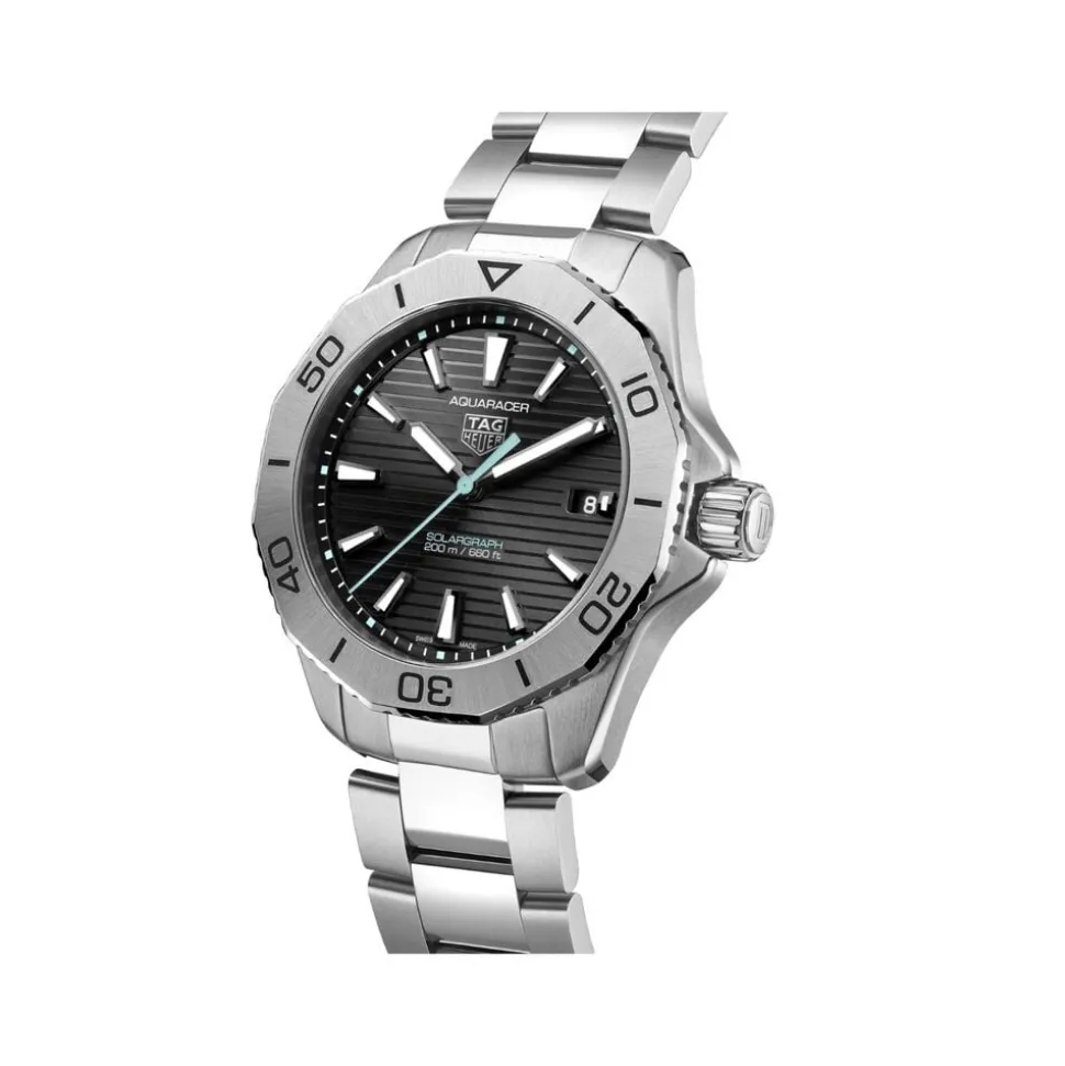 TAG Heuer Aquaracer Professional 200 Solargraph 40mm Black Dial Stainless Steel Bracelet Watch