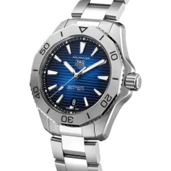 TAG Heuer Aquaracer Professional 200 Date 40mm Blue Smokey Dial Steel Bracelet Watch
