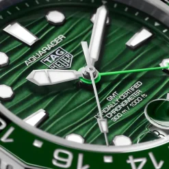 TAG Heuer Aquaracer Professional 300 GMT 42mm Green Dial & Bezel Stainless Steel Bracelet Watch