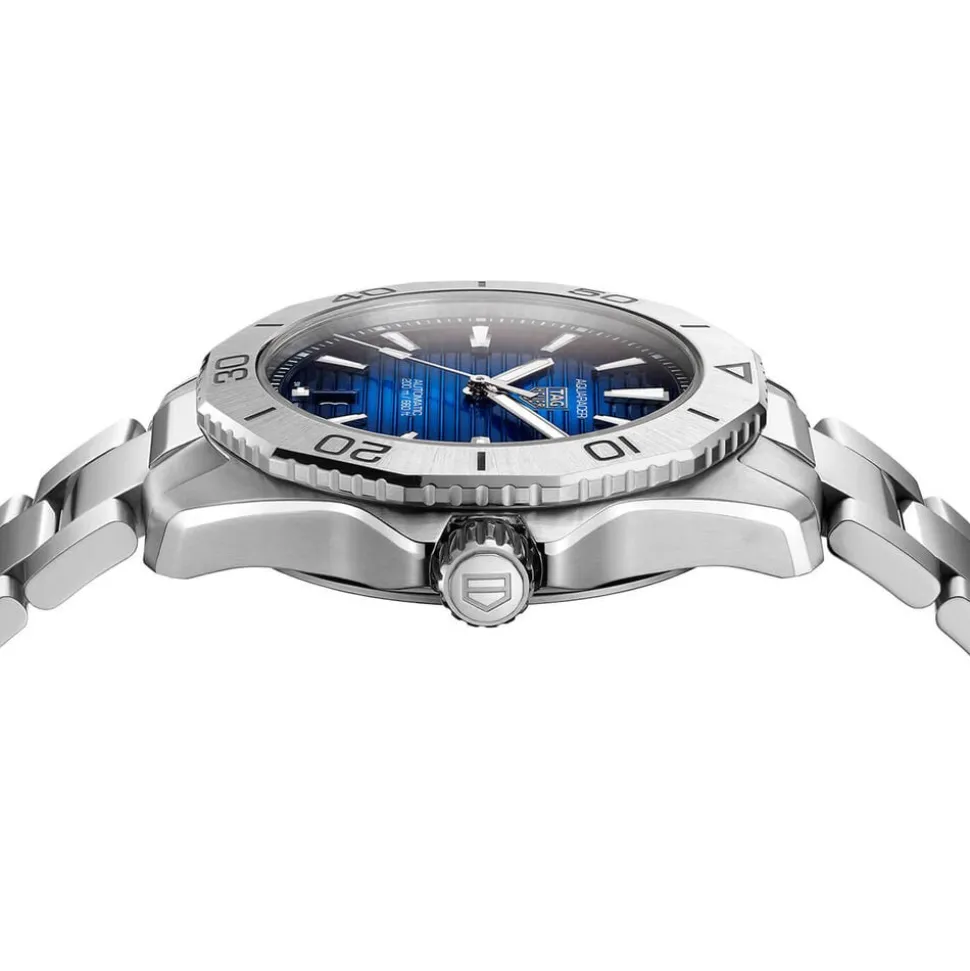 TAG Heuer Aquaracer Professional 200 Date 40mm Blue Smokey Dial Steel Bracelet Watch