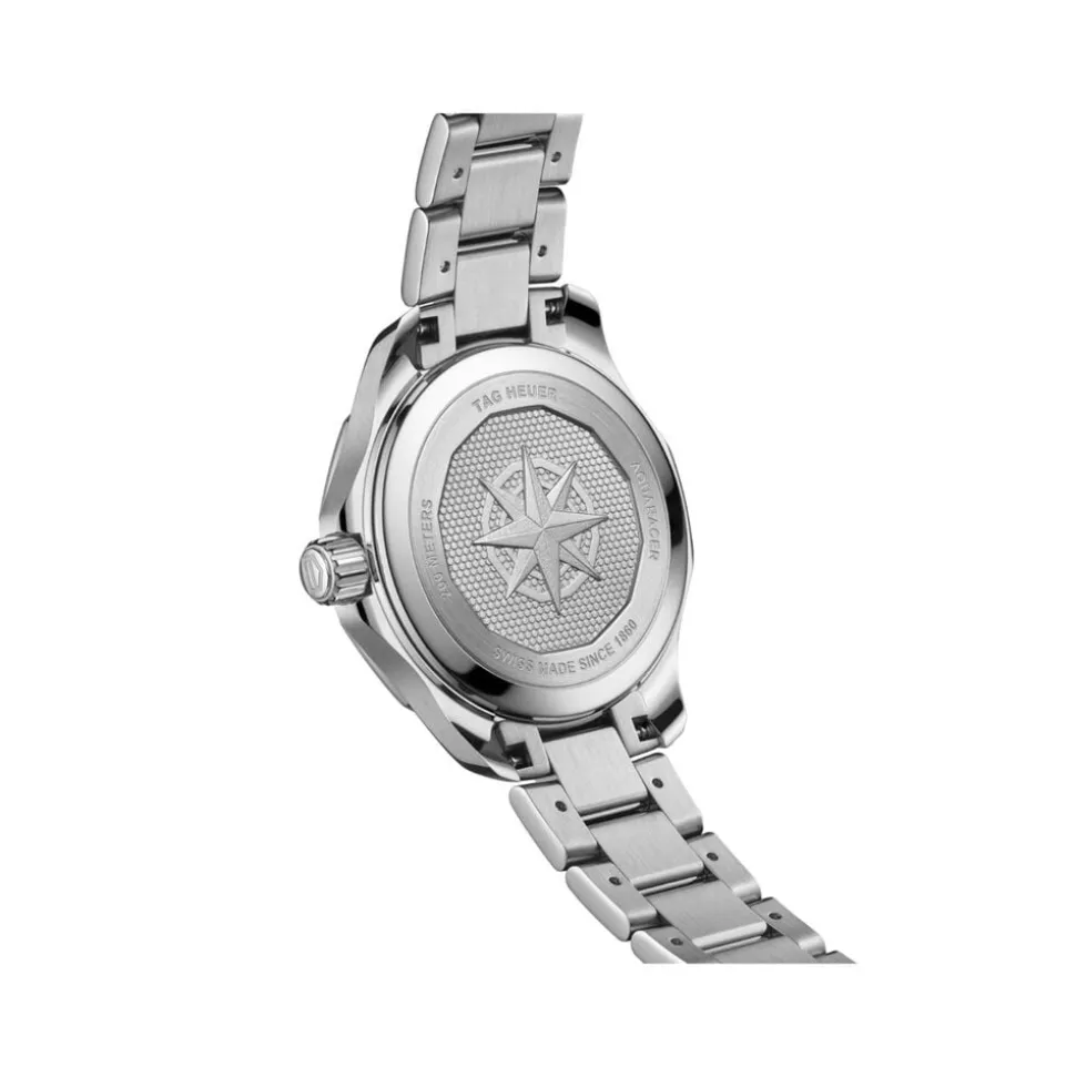 TAG Heuer Aquaracer Professional 200 Solargraph 34mm MOP Dial Diamond Dots Steel Bracelet Watch