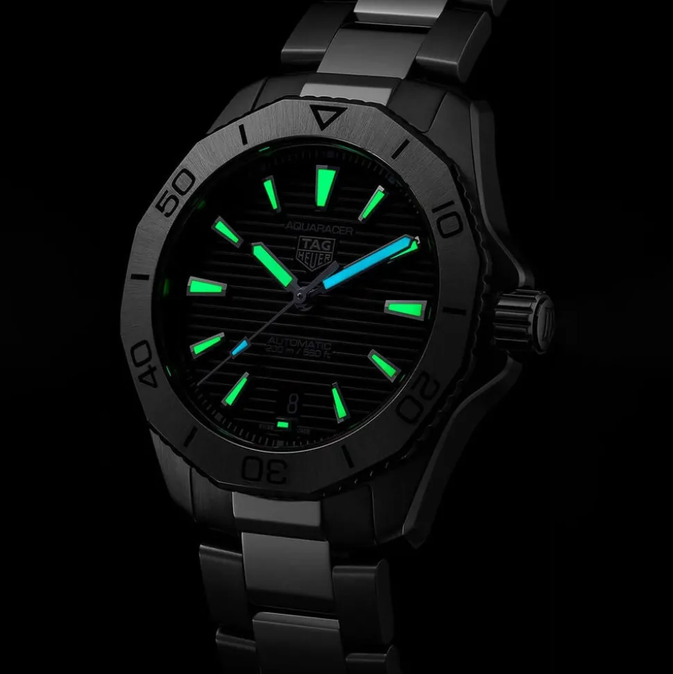 TAG Heuer Aquaracer Professional 200 Date 40mm Blue Smokey Dial Steel Bracelet Watch