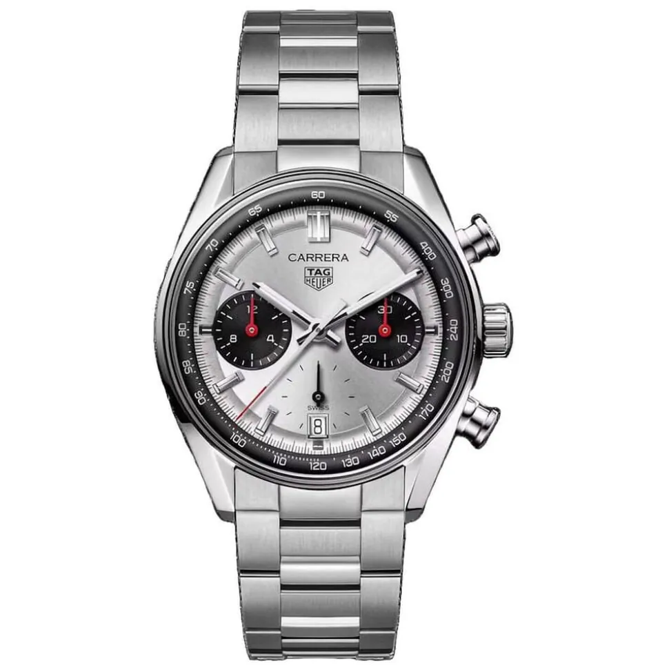 TAG Heuer Carrera Chronograph 39mm Silver Dial Stainless Steel Bracelet Watch