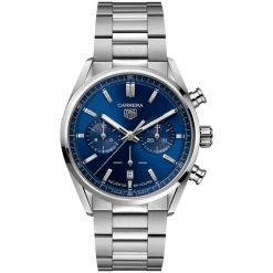 TAG Heuer Carrera Chronograph 42mm Blue Dial Stainless Steel Bracelet Watch