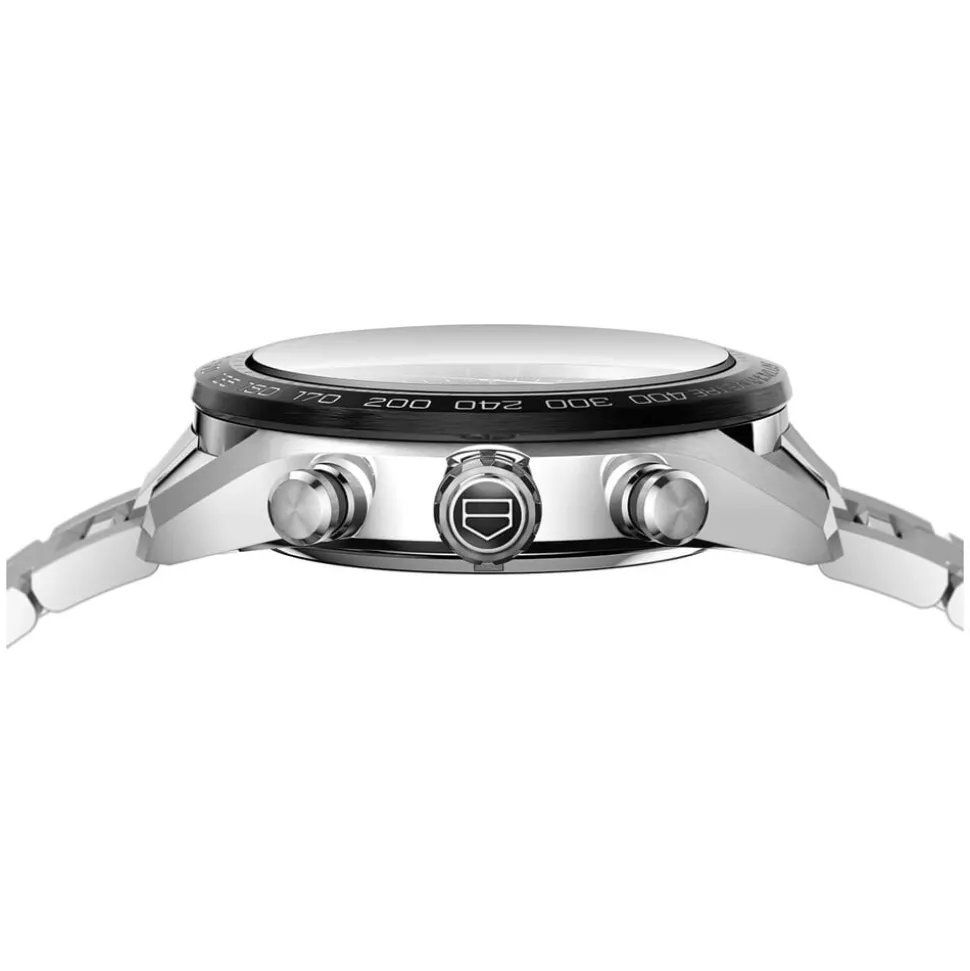 TAG Heuer Carrera Chronograph 44mm Black Dial & Bezel Stainless Steel Bracelet Watch