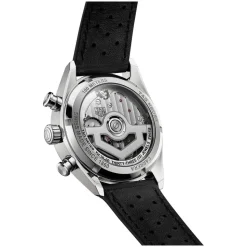 TAG Heuer Carrera Chronograph 39mm Black Dial Leather Strap Watch