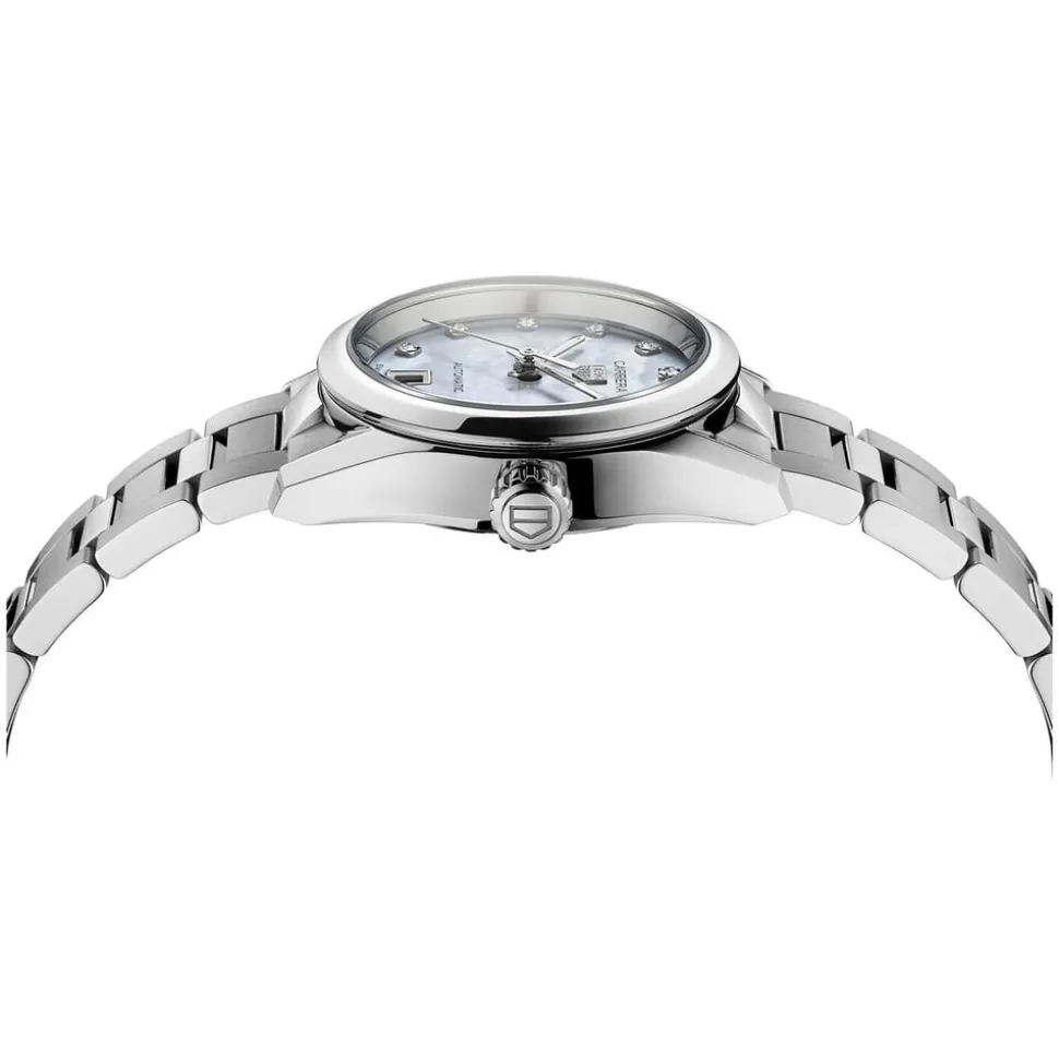 TAG Heuer Carrera Date 29mm Mother of Pearl Dial Stainless Steel Bracelet Watch