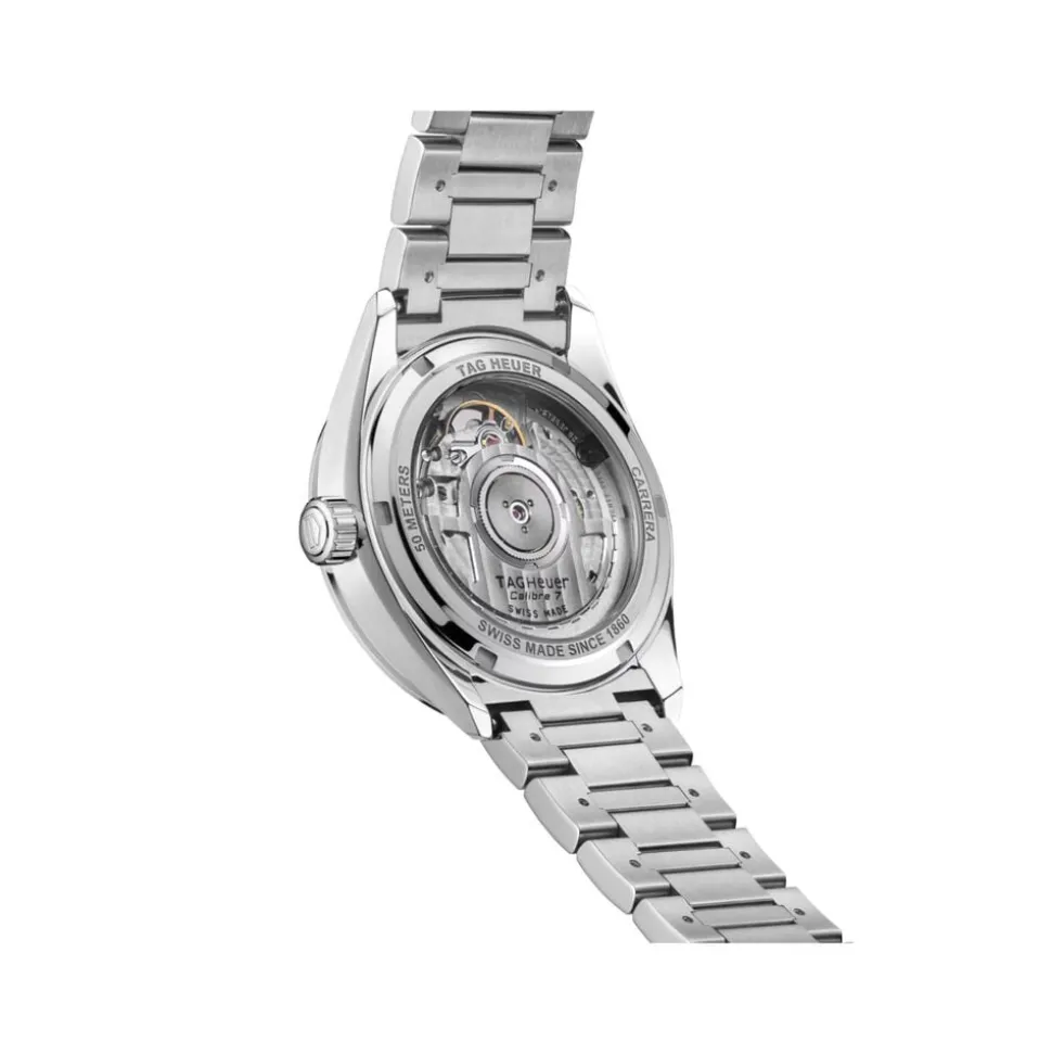 TAG Heuer Carrera Date 36mm MOP Dial Diamonds Stainless Steel Bracelet Watch