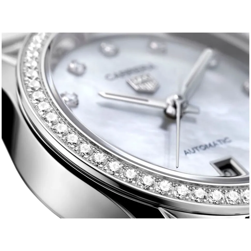 TAG Heuer Carrera Date 29mm Mother of Pearl Dial Stainless Steel Bracelet Watch
