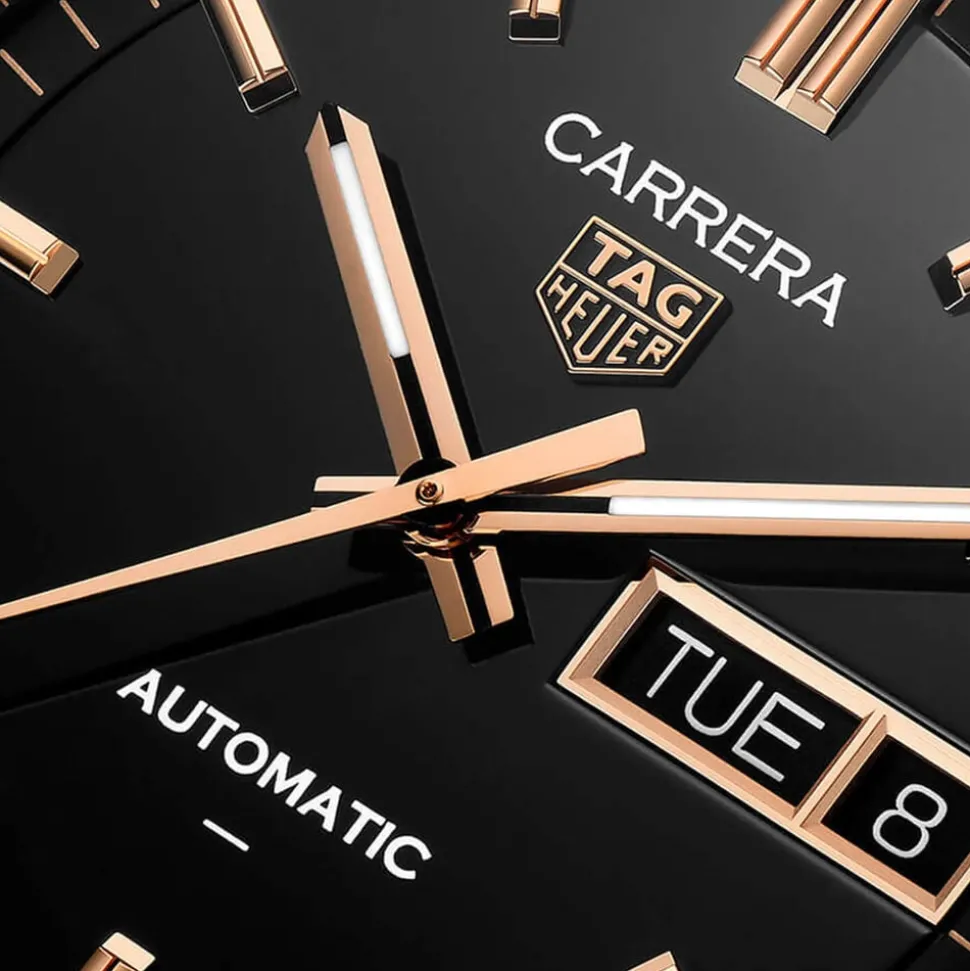 TAG Heuer Carrera Day-Date 41mm Black Dial Stainless Steel Bracelet Watch