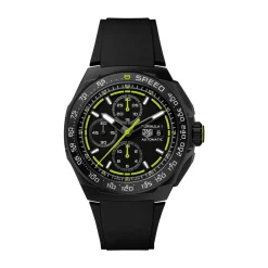 TAG Heuer Formula 1 Chronograph 44mm Black & Yellow Dial Black Rubber Strap Watch