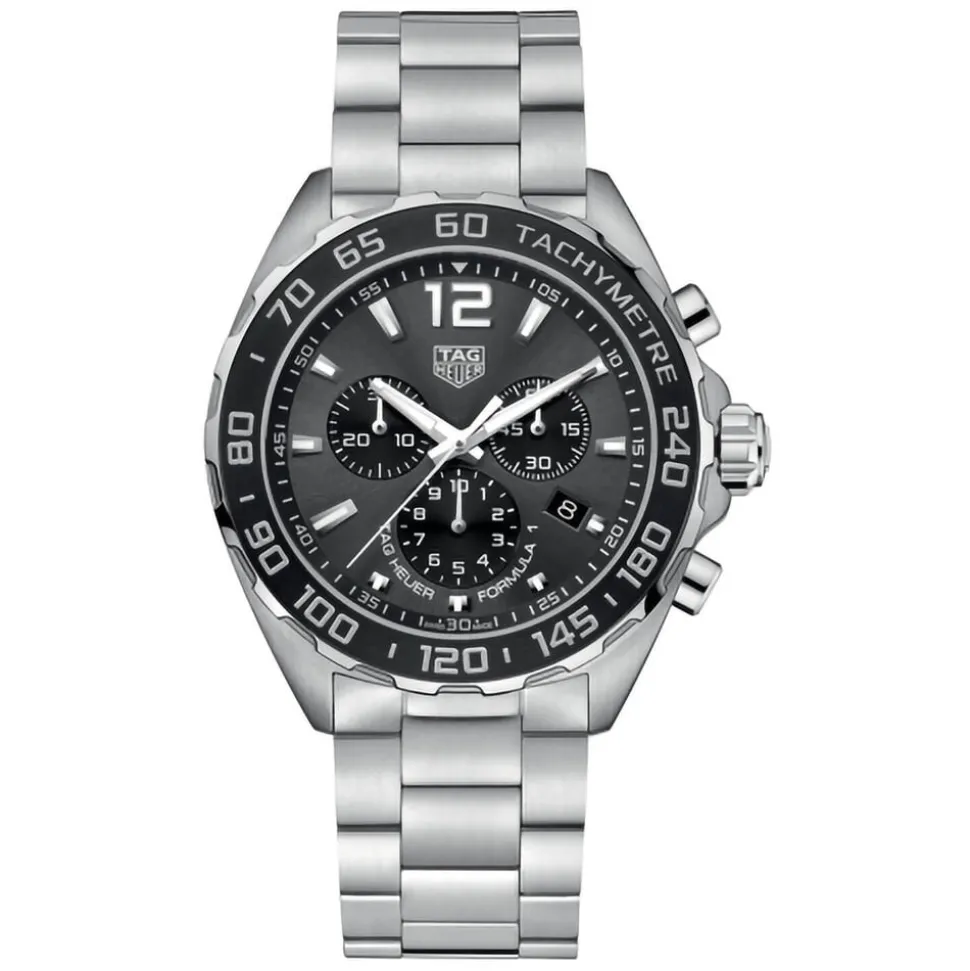 TAG Heuer Formula 1 Chronograph 43mm Black Dial Stainless Steel Bracelet Watch