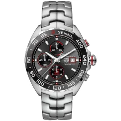TAG Heuer Formula 1 Chronograph x Senna 44mm Black Dial Stainless Steel Bracelet Watch