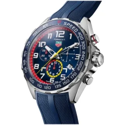 TAG Heuer Formula 1 Chronograph x Red Bull Racing 43mm Blue Dial Rubber Strap Watch