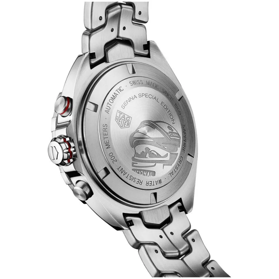 TAG Heuer Formula 1 Chronograph x Senna 44mm Black Dial Stainless Steel Bracelet Watch