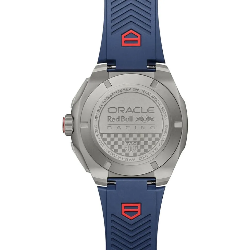 TAG Heuer Formula 1 Chronograph X Oracle Red Bull Racing 44mm Blue Dial Rubber Strap Watch