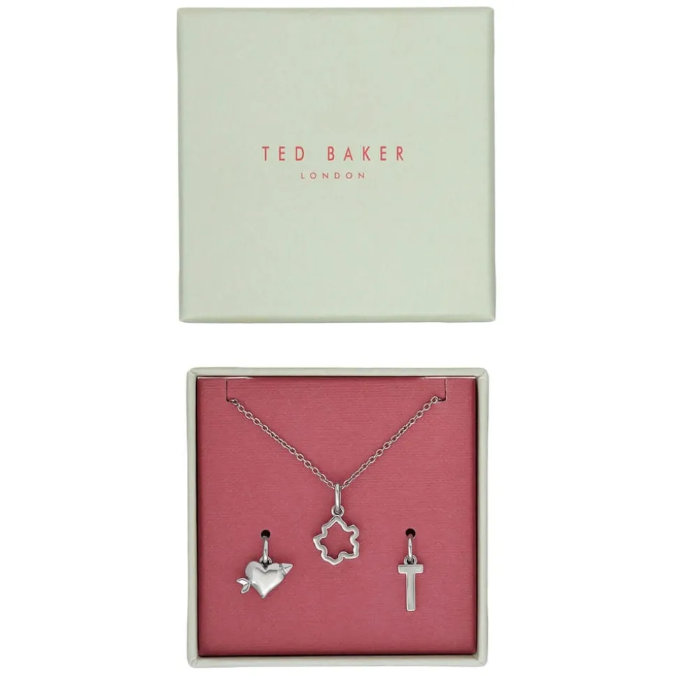 Ted Baker 3 Interchangeable Silver Tone Charms Set