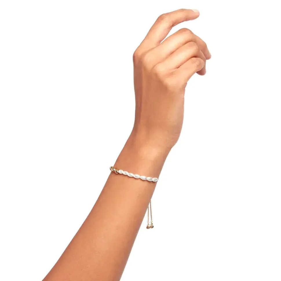 Ted Baker Inela Yellow Gold Plated Pearl Bead Bracelet