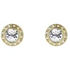 Ted Baker Soletia Yellow Gold Plated Solitaire Sparkle Crystal Round Stud Earrings