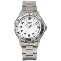 Telstar Boys 36mm White Dial Steel Case Bracelet Watch