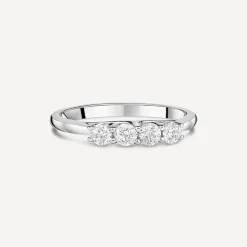The Tulip Setting 18ct White Gold with 4 Stone 0.40 Diamond Ring