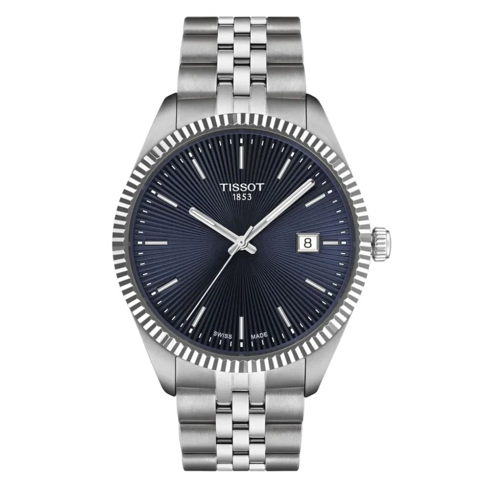 Tissot Ballade 40mm Blue Dial Stainless Steel Bracelet Watch