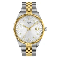 Tissot Ballade 40mm Silver Dial Yellow Gold PVD Steel Bracelet Watch
