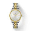 Tissot Ballade 34mm Silver Dial Yellow Gold PVD Steel Bracelet Watch