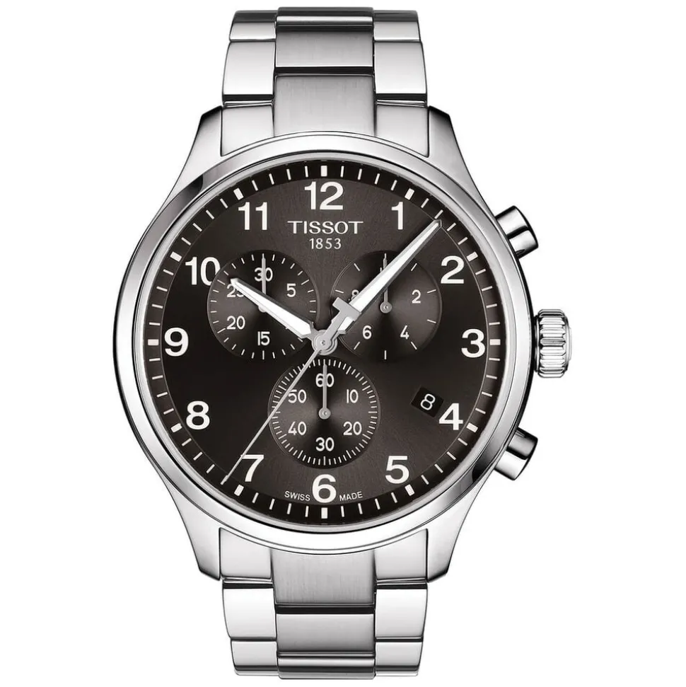 Tissot Chronograph XL Black Dial Stainless Steel 45mm Mens Watch