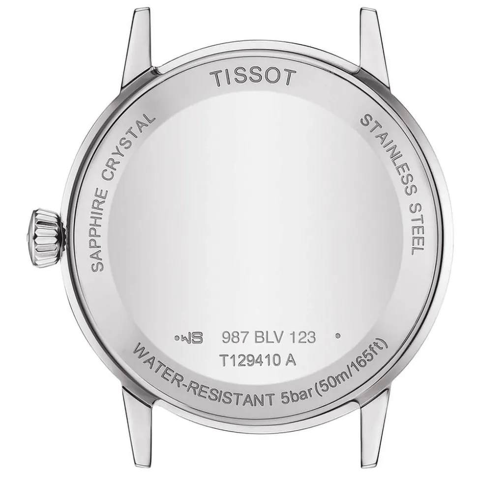 Tissot Classic Dream 42mm White Dial Roman Numerals Steel Case Brown Strap Watch