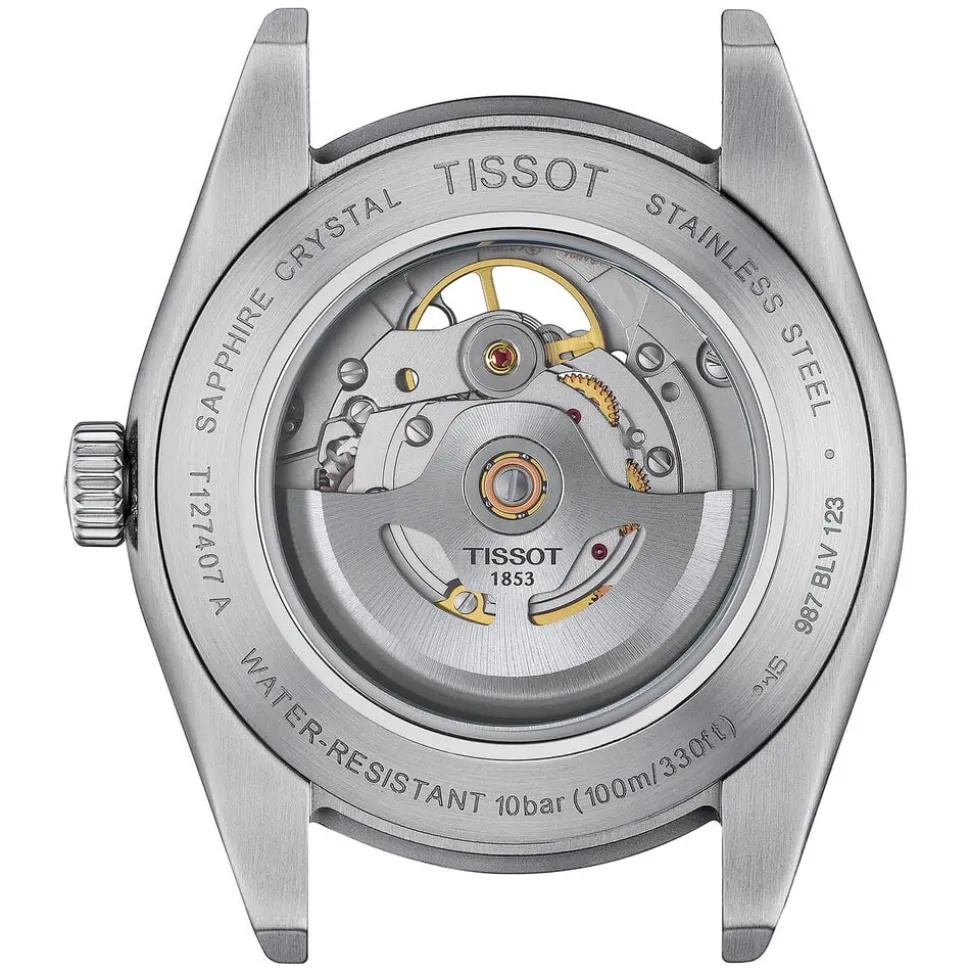 Tissot Gentleman 40mm Blue Dial Open Heart Bracelet Watch