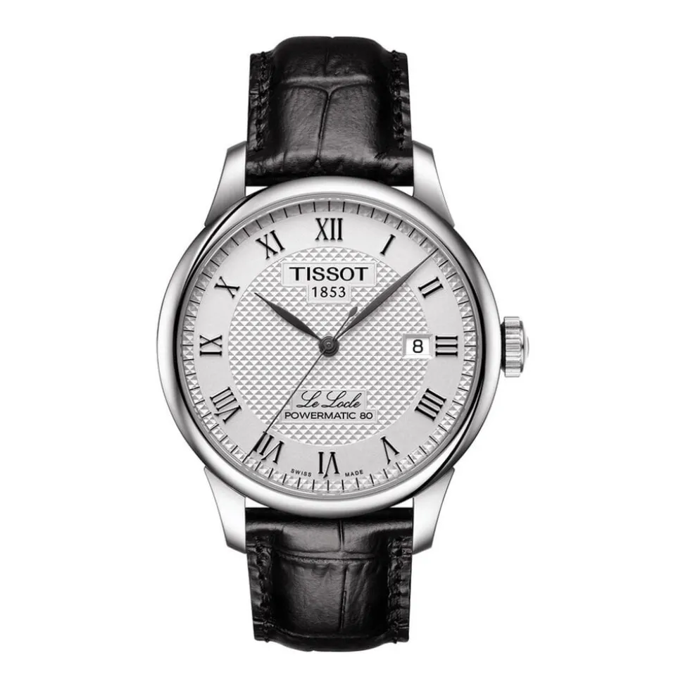 Tissot Le Locle Steel & Black Leather 40mm Men's Watch