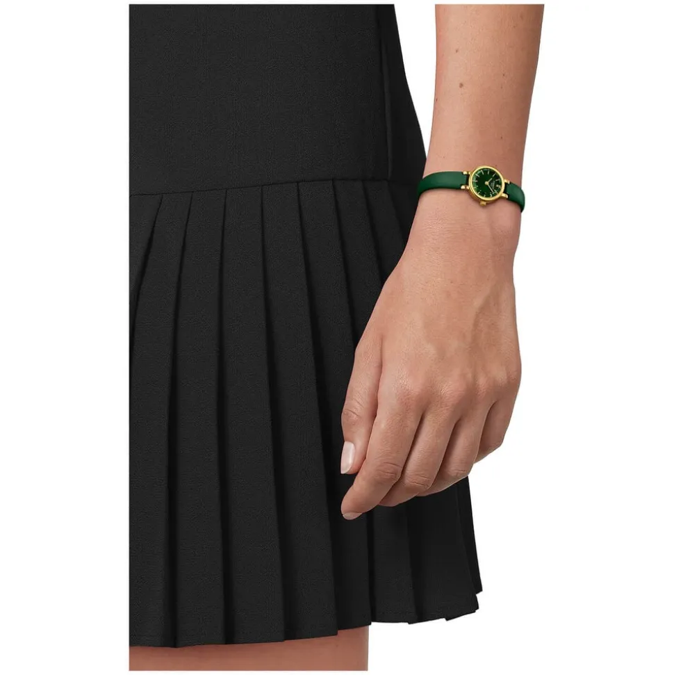 Tissot Lovely Round 19.5mm Green Dial & Strap Faceted Glass Watch