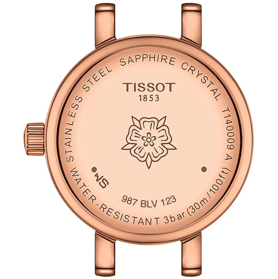 Tissot Lovely Round 19.5mm Rose Gold Bracelet Faceted Glass Watch
