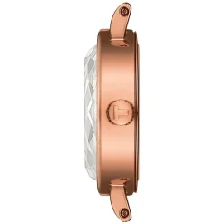 Tissot Lovely Round 19.5mm Rose Gold Bracelet Faceted Glass Watch