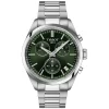 Tissot PR 100 Chronograph 40mm Green Dial Steel Bracelet Watch