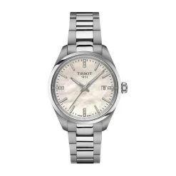 Tissot PR 100 34mm White Mother of Pearl Dial Stainless Steel Bracelet Watch