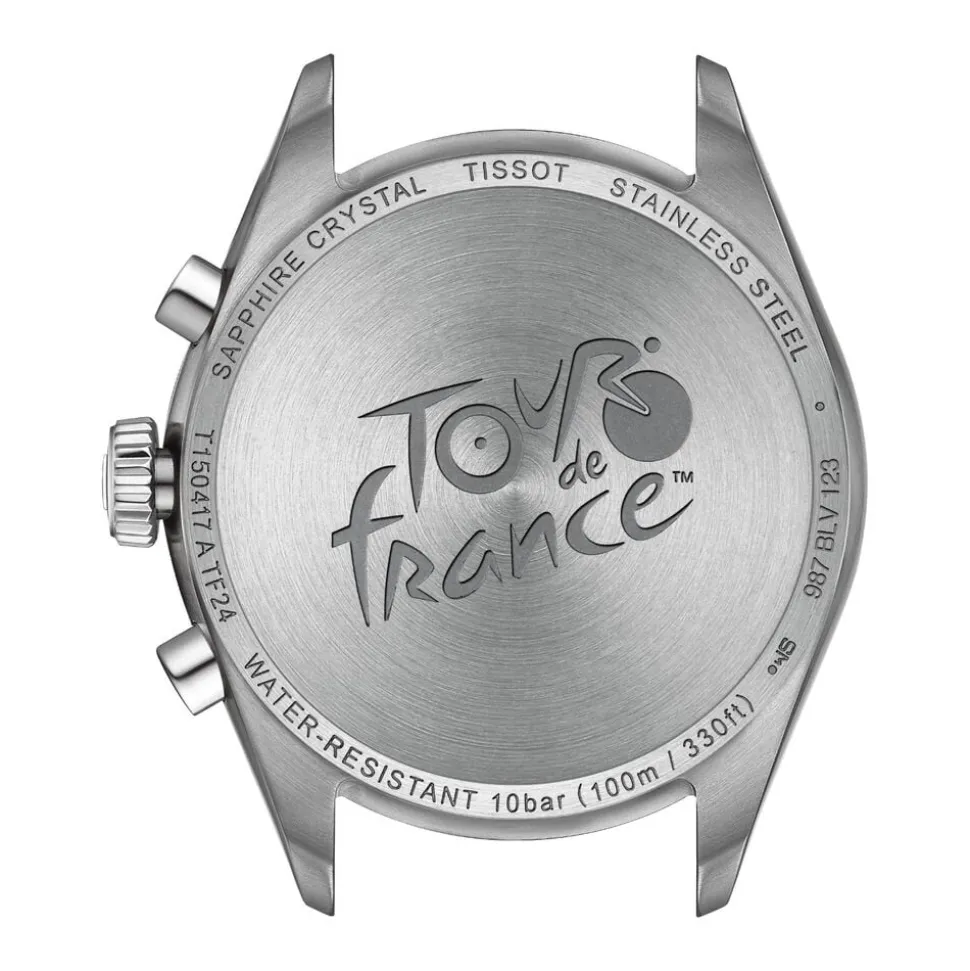 Tissot PR 100 Tour De France Chronograph 40mm Black Dial Steel Bracelet Watch