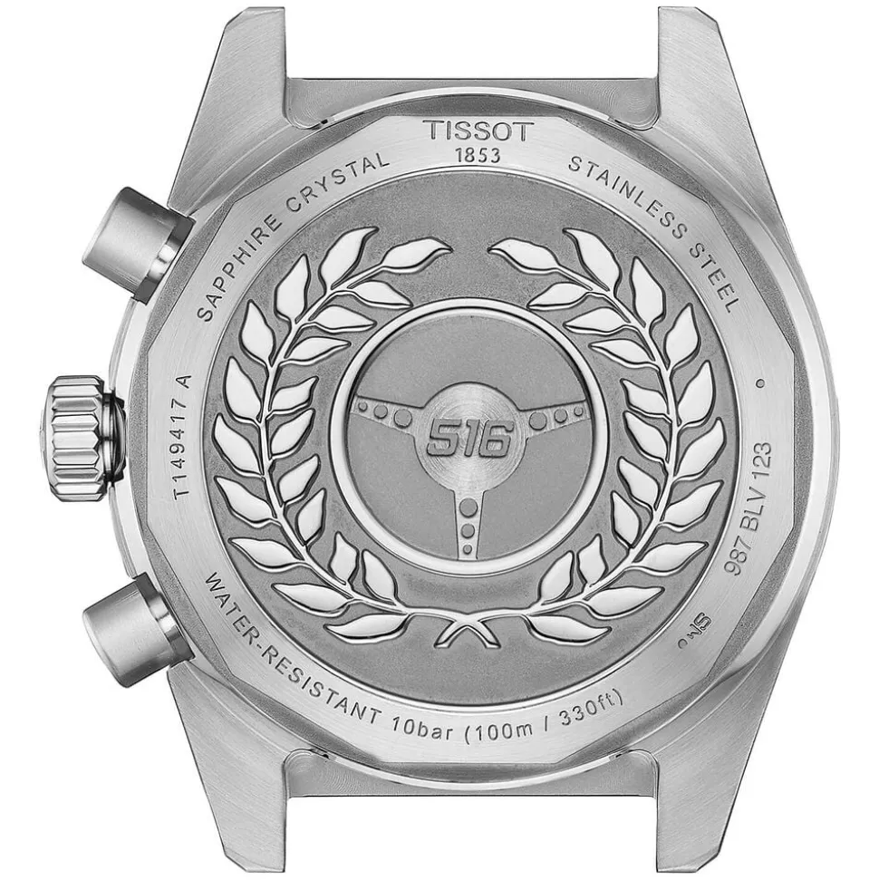 Tissot PR516 Chronograph 40mm Black Dial Steel Bracelet Watch