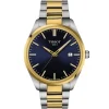 Tissot PR100 40mm Blue Dial Yellow Gold & Steel Case Watch