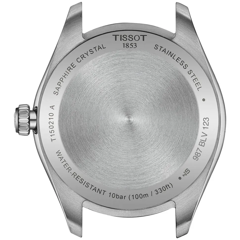 Tissot PR100 34mm Ice Blue Dial Steel Case Bracelet Watch