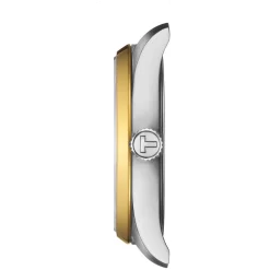 Tissot PR100 34mm Silver Dial Yellow Gold PVD Steel Case Bracelet