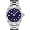 Tissot PR100 Sport 42mm Blue Dial Steel Case Bracelet Watch