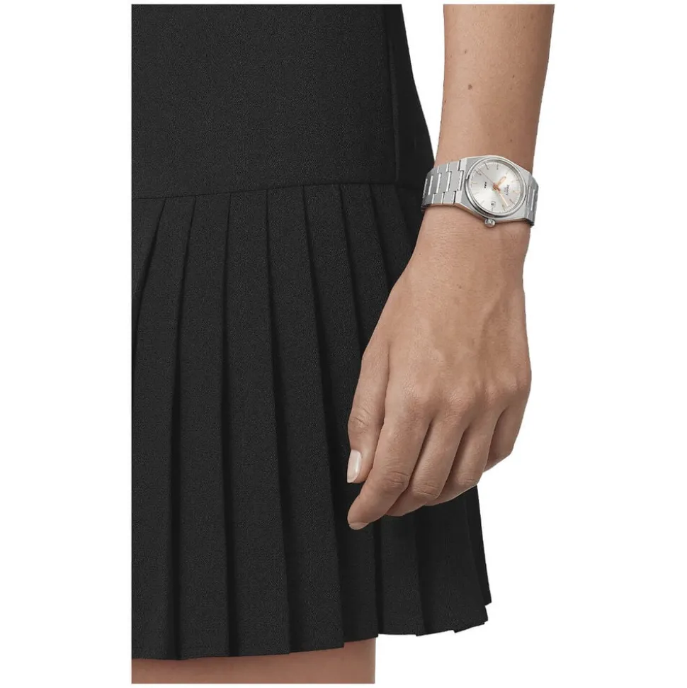 Tissot PRX 35mm Silver Dial Rose Gold Bezel Bracelet Watch