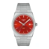 Tissot PRX Quartz 40mm Red Dial Stainless Steel Bracelet Watch