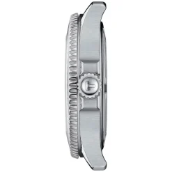 Tissot Seastar 1000 35.5mm Quartz White Dial Steel Case Steel & White Rubber Bracelet Set Watch