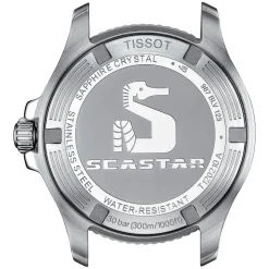 Tissot Seastar 1000 36mm Quartz Black Dial Yellow Gold PVD Case Steel Bracelet Watch