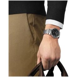 Tissot T-Classic Le Locle Powermatic 80 Black Stainless-Steel watch
