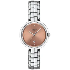 Tissot T-Lady Flamingo 30mm Pink Dial Diamond Dots Steel Bracelet Watch