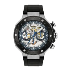 Tissot T-Race MotoGP Automatic Chronograph 45mm Transparent Dial Black Rubber Strap Watch